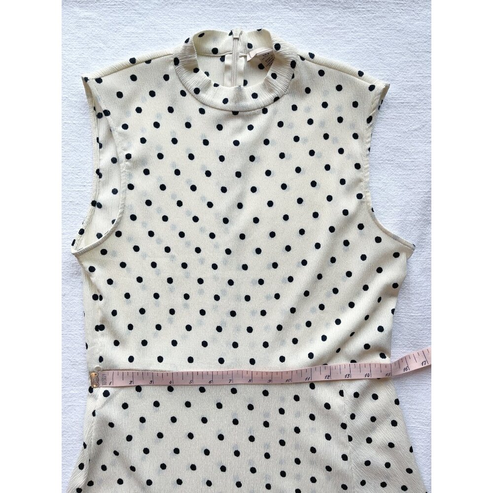 H&M Polka Dot Mock-Neck Sleeveless Midi Dress, Medium - Picture 9 of 12